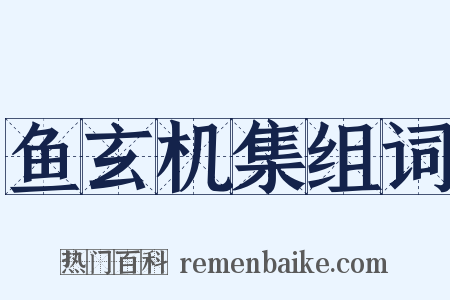 鱼玄机集组词是什么意思的图片